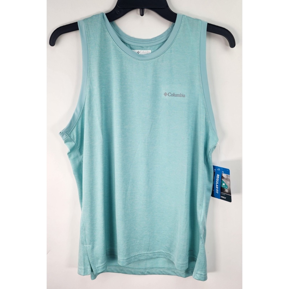 Columbia BlueVista Hill Tank Women's L Omni Tech Mint Green Hiking Green Outdoor
